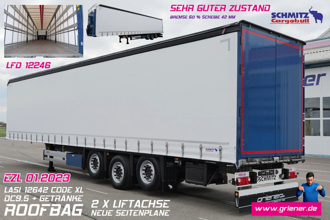 Schmitz Cargobull SCS 24 /12642 XL / RUNGENTASCHEN / 2 x LIFT/ROOF - Тентованный полуприцеп: фото 1 Schmitz Cargobull SCS 24 /12642 XL / RUNGENTASCHEN / 2 x LIFT/ROOF - Тентованный полуприцеп: фото 1