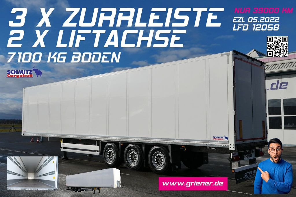 Schmitz Cargobull SKO 24/ 3 x ZURRLEISTE / LED/ LIFT 39 tsd km - Полуприцеп-фургон: фото 1 Schmitz Cargobull SKO 24/ 3 x ZURRLEISTE / LED/ LIFT 39 tsd km - Полуприцеп-фургон: фото 1