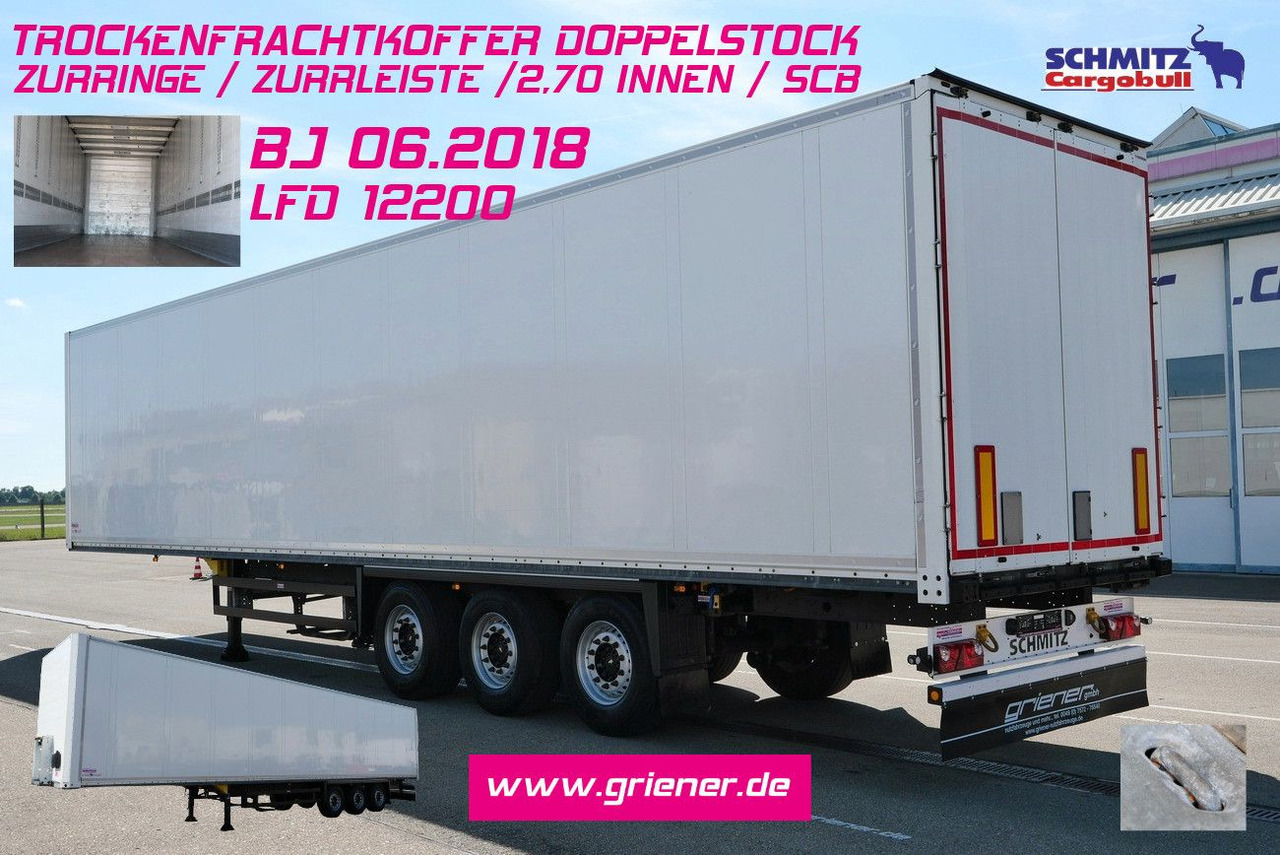 Schmitz Cargobull SKO 24/DOPPELSTOCK/ZURRLEISTE /ZURRINGE - Полуприцеп-фургон: фото 1 Schmitz Cargobull SKO 24/DOPPELSTOCK/ZURRLEISTE /ZURRINGE - Полуприцеп-фургон: фото 1