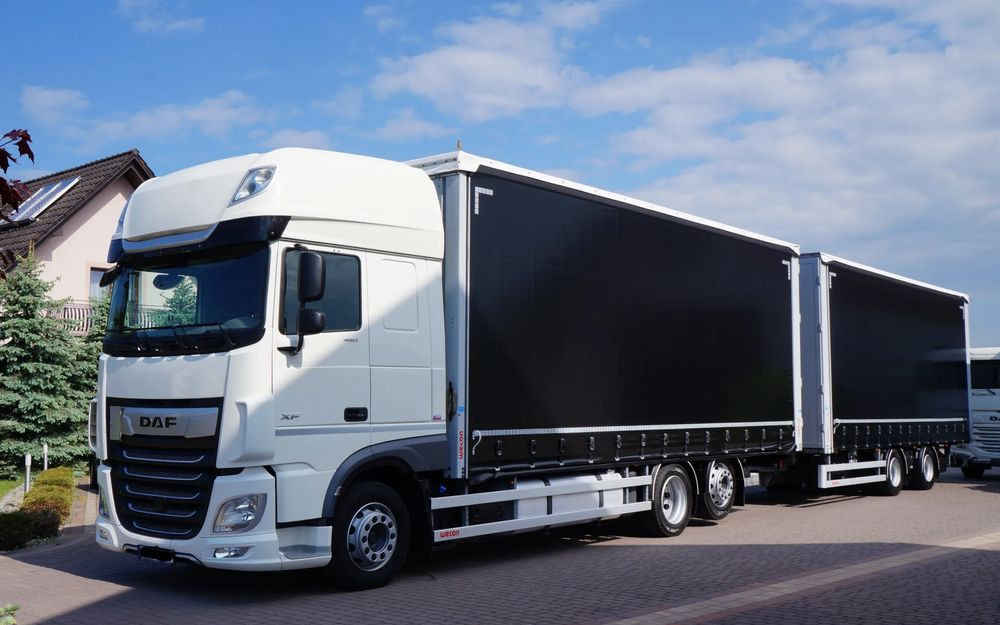 DAF XF 480 EURO 6 ZESTAW TANDEM PRZEJAZDOWY 120 M3 7,7 M + 7,7 M WECON - Тентованный грузовик: фото 2 DAF XF 480 EURO 6 ZESTAW TANDEM PRZEJAZDOWY 120 M3 7,7 M + 7,7 M WECON - Тентованный грузовик: фото 2