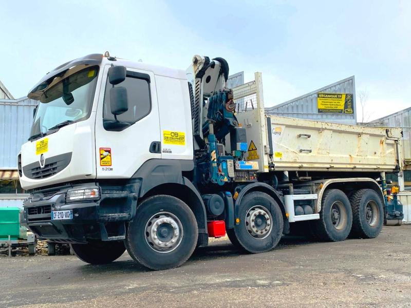 RENAULT KERAX 8x4 520 BIBENNE CIF GRUE CORMACH - Самосвал, Автоманипулятор: фото 1 RENAULT KERAX 8x4 520 BIBENNE CIF GRUE CORMACH - Самосвал, Автоманипулятор: фото 1