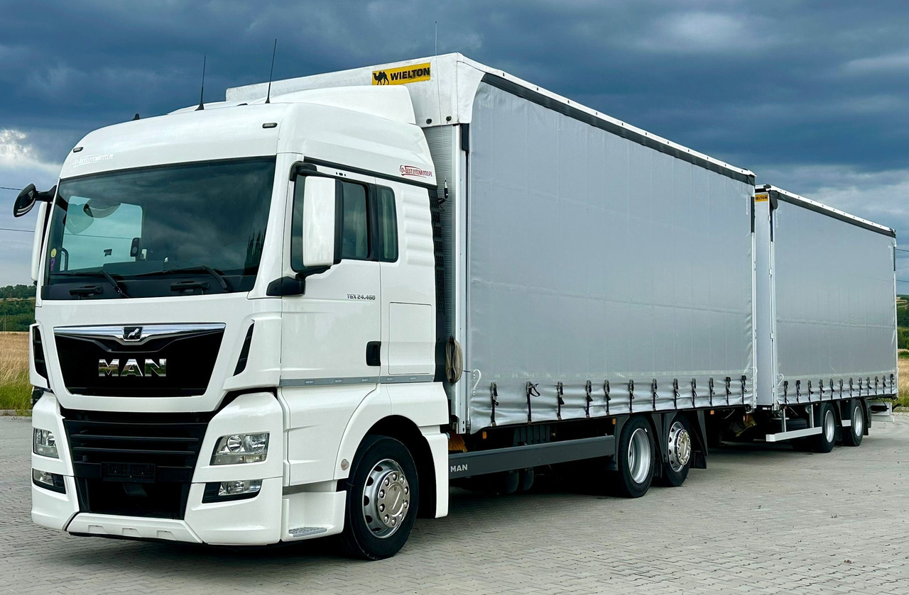 MAN TGX 26.460 / ZESTAW PRZEJAZDOWY / 38 PALET / AUTOMAT / SYPIALKA / PRZYCZEPA WIELTON / 2019 ROK / NISKI PRZEBIEG - Тентованный грузовик: фото 1 MAN TGX 26.460 / ZESTAW PRZEJAZDOWY / 38 PALET / AUTOMAT / SYPIALKA / PRZYCZEPA WIELTON / 2019 ROK / NISKI PRZEBIEG - Тентованный грузовик: фото 1
