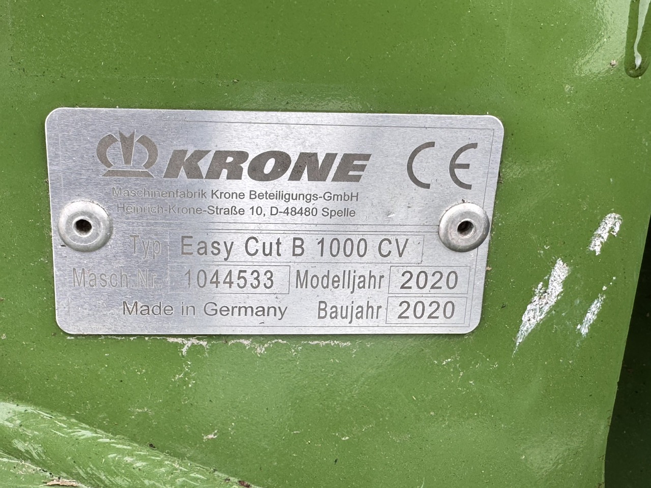 Косилка KRONE Easycut B1000 CV + F360 CV: фото 12