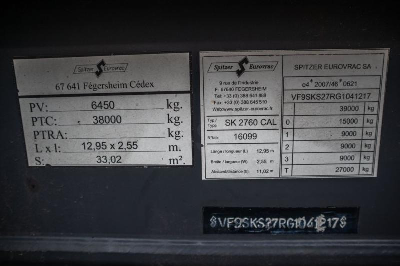 Полуприцеп SPITZER SILO EURVRAC SK2760 CAL- 60m3: фото 7