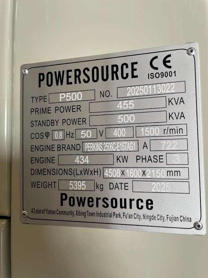 Новый Электрогенератор Perkins 2506C-E15TAG1 - 500 kVA Generator - DPX-19813: фото 6