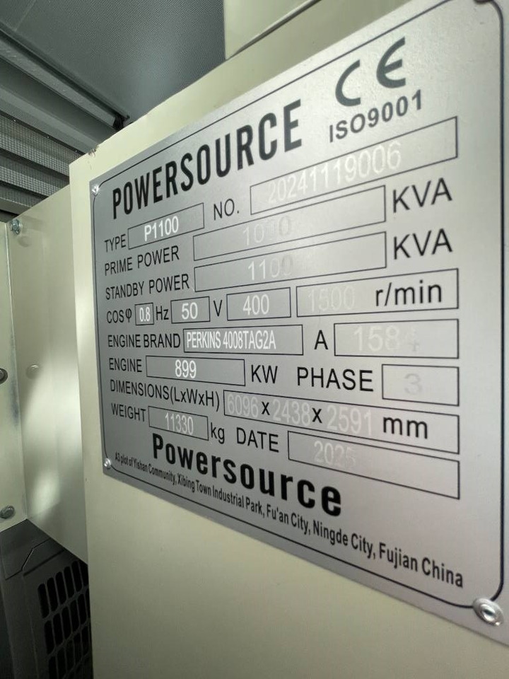 Perkins 4008TAG2A - 1100 kVA Generator - DPX-19820 - Электрогенератор: фото 4 Perkins 4008TAG2A - 1100 kVA Generator - DPX-19820 - Электрогенератор: фото 4