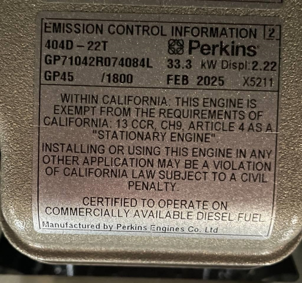 Perkins 404-22TG - 28 kVA Generator - DPX-19801.1 - Электрогенератор: фото 4 Perkins 404-22TG - 28 kVA Generator - DPX-19801.1 - Электрогенератор: фото 4