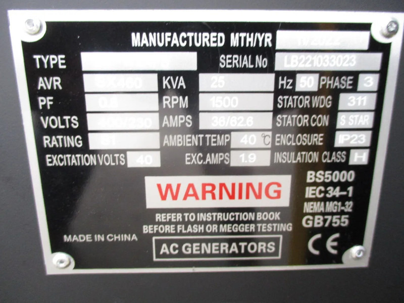 Новый Электрогенератор Stedefra VG-R30 , 37.5 KVA , New Diesel generator, 3 Phase: фото 13 Новый Электрогенератор Stedefra VG-R30 , 37.5 KVA , New Diesel generator, 3 Phase: фото 13