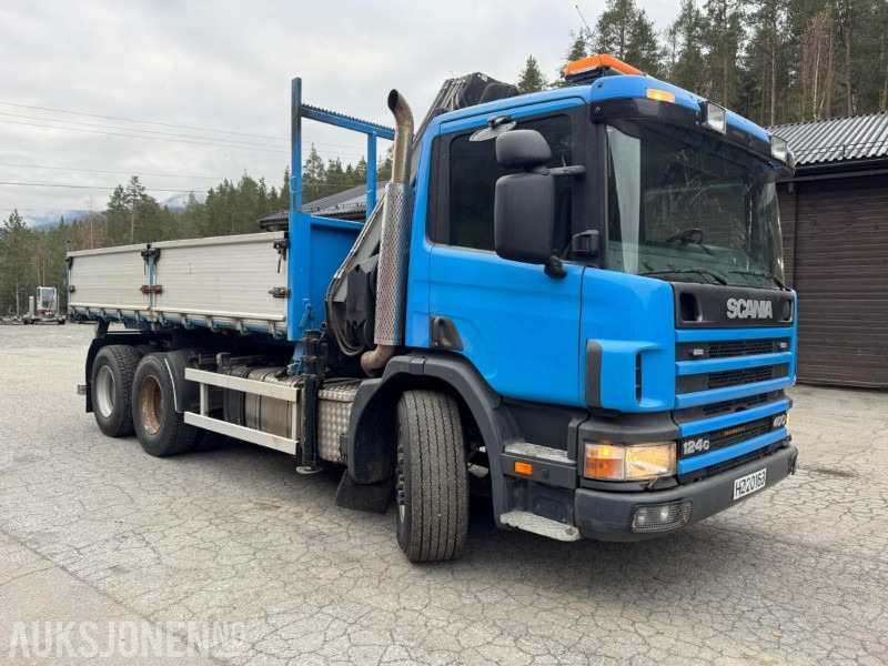 1997 Scania P124 400 kranbil med 3-veis tipp og klype - Автоманипулятор: фото 4 1997 Scania P124 400 kranbil med 3-veis tipp og klype - Автоманипулятор: фото 4