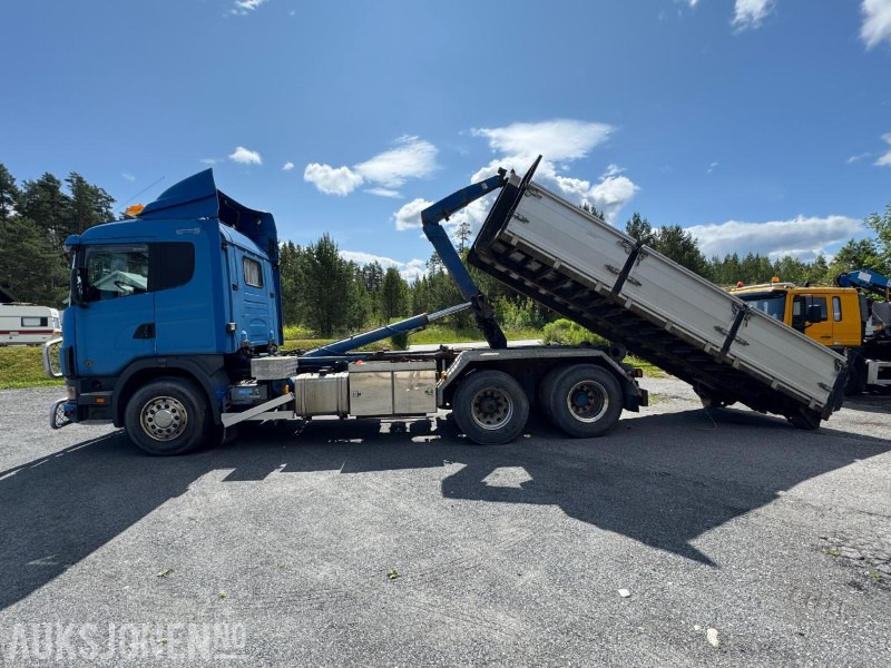 2001 Scania R 164GB 6X2NA 480 / krokbil med flak og uttak for kran - Крюковой мультилифт: фото 2 2001 Scania R 164GB 6X2NA 480 / krokbil med flak og uttak for kran - Крюковой мультилифт: фото 2