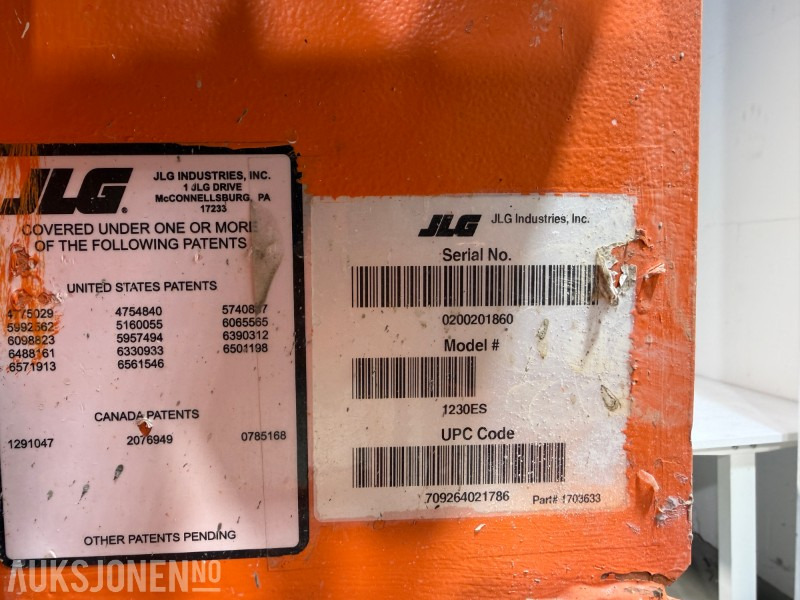 Подъёмник 2011 JLG 1230ES Elektrisk mastelift med 5,6 m arbeidshøyde: фото 9 Подъёмник 2011 JLG 1230ES Elektrisk mastelift med 5,6 m arbeidshøyde: фото 9