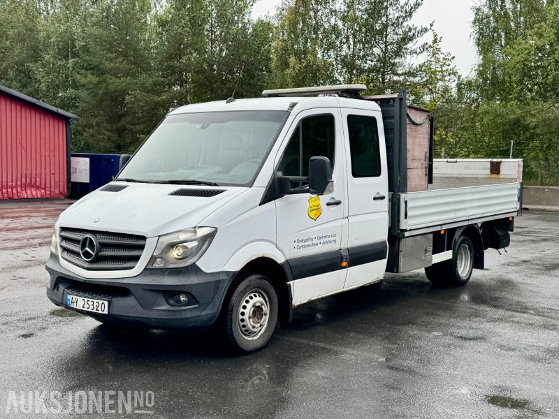 2014 Mercedes-Benz Sprinter 516 CDI planbil, 5-tonn, tvillinghjul, dobbelkabin, bakløft, lysbjelke - Грузовик бортовой/ Платформа: фото 1 2014 Mercedes-Benz Sprinter 516 CDI planbil, 5-tonn, tvillinghjul, dobbelkabin, bakløft, lysbjelke - Грузовик бортовой/ Платформа: фото 1