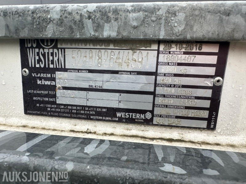 2016 Western global Trans cube - Dieseltank 2900L - Строительное оборудование: фото 5 2016 Western global Trans cube - Dieseltank 2900L - Строительное оборудование: фото 5