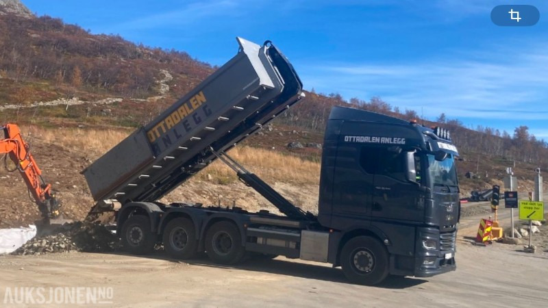 Крюковой мультилифт 2021 MAN TGX krokbil med dumperkasse og kranflak. 8X4 EURO 6: фото 6