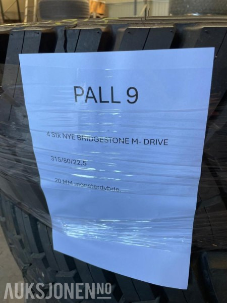 4 stk Bridgestone M-DRIVE 315/80/22,5 lastebildekk - Грузовик: фото 2 4 stk Bridgestone M-DRIVE 315/80/22,5 lastebildekk - Грузовик: фото 2