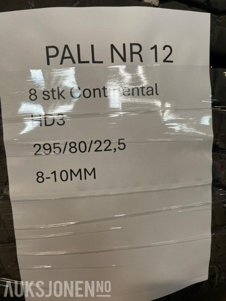 8 stk Continental HD3 lastebildekk 295/80/22,5 - Грузовик: фото 2 8 stk Continental HD3 lastebildekk 295/80/22,5 - Грузовик: фото 2