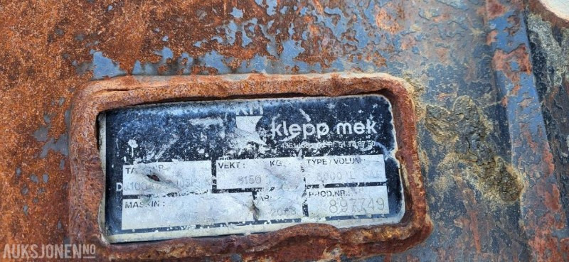 Навесное оборудование для Строительной техники 2023 Klepp Mek Graveskuffe 8000L med KM5-feste: фото 10