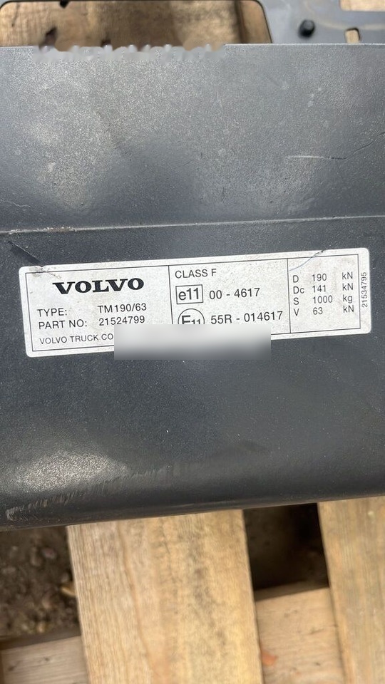Volvo TRAVERSA type tm 190/63 CODE 21524799 truck - Седло для Грузовиков: фото 2 Volvo TRAVERSA type tm 190/63 CODE 21524799 truck - Седло для Грузовиков: фото 2
