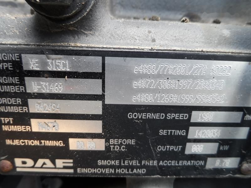 DAF XE315C 430 E3 DAF XF 95 - Двигатель для Грузовиков: фото 4 DAF XE315C 430 E3 DAF XF 95 - Двигатель для Грузовиков: фото 4