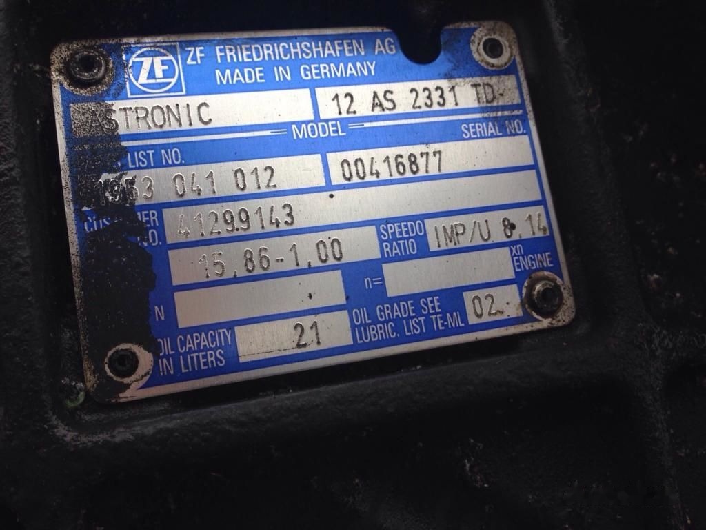 DAF XF105 12AS2331TD   DAF XF 105 - Коробка передач для Грузовиков: фото 2 DAF XF105 12AS2331TD   DAF XF 105 - Коробка передач для Грузовиков: фото 2