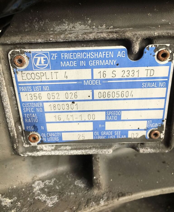 ZF 16S2331TD 1356052026   truck - Коробка передач для Грузовиков: фото 5 ZF 16S2331TD 1356052026   truck - Коробка передач для Грузовиков: фото 5