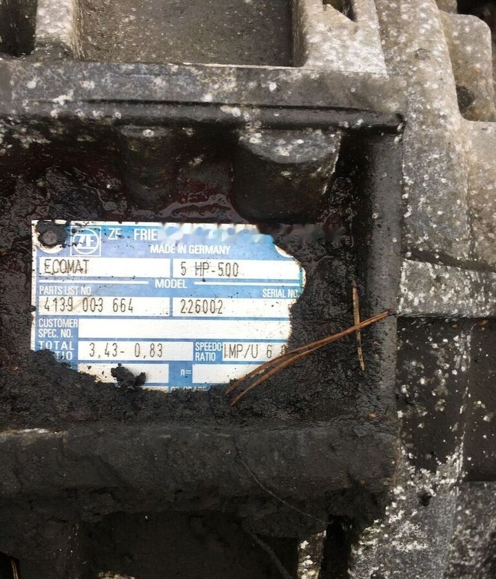 ZF Ecomat 5HP500 - Коробка передач для Автобусов: фото 1 ZF Ecomat 5HP500 - Коробка передач для Автобусов: фото 1