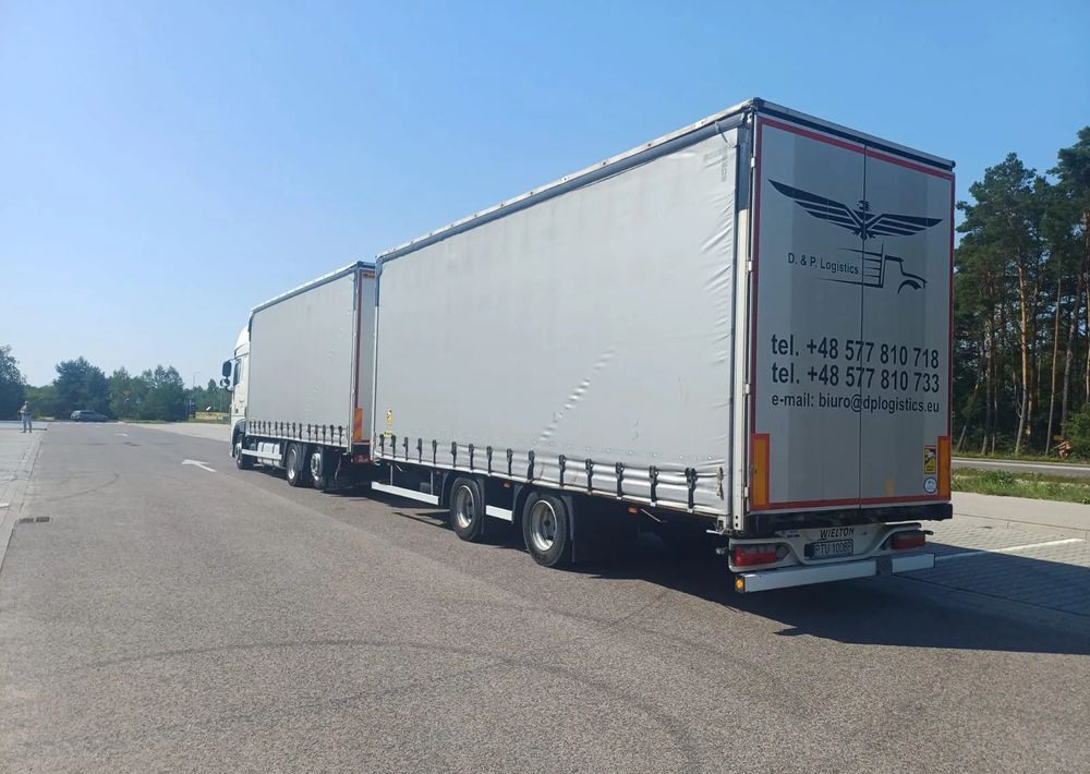 DAF XF 480 SUPER SPACE CAB / ZESTAW TANDEM PRZEJAZDOWY 120 M3 / SSC / ACC /EURO 6 - Тентованный грузовик, Тентованный прицеп: фото 3 DAF XF 480 SUPER SPACE CAB / ZESTAW TANDEM PRZEJAZDOWY 120 M3 / SSC / ACC /EURO 6 - Тентованный грузовик, Тентованный прицеп: фото 3