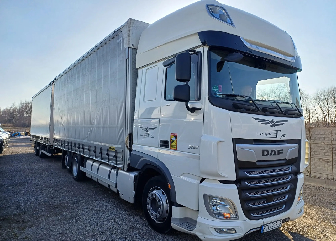 DAF XF 480 SUPER SPACE CAB / ZESTAW TANDEM PRZEJAZDOWY 120m3 - Тентованный грузовик: фото 1 DAF XF 480 SUPER SPACE CAB / ZESTAW TANDEM PRZEJAZDOWY 120m3 - Тентованный грузовик: фото 1