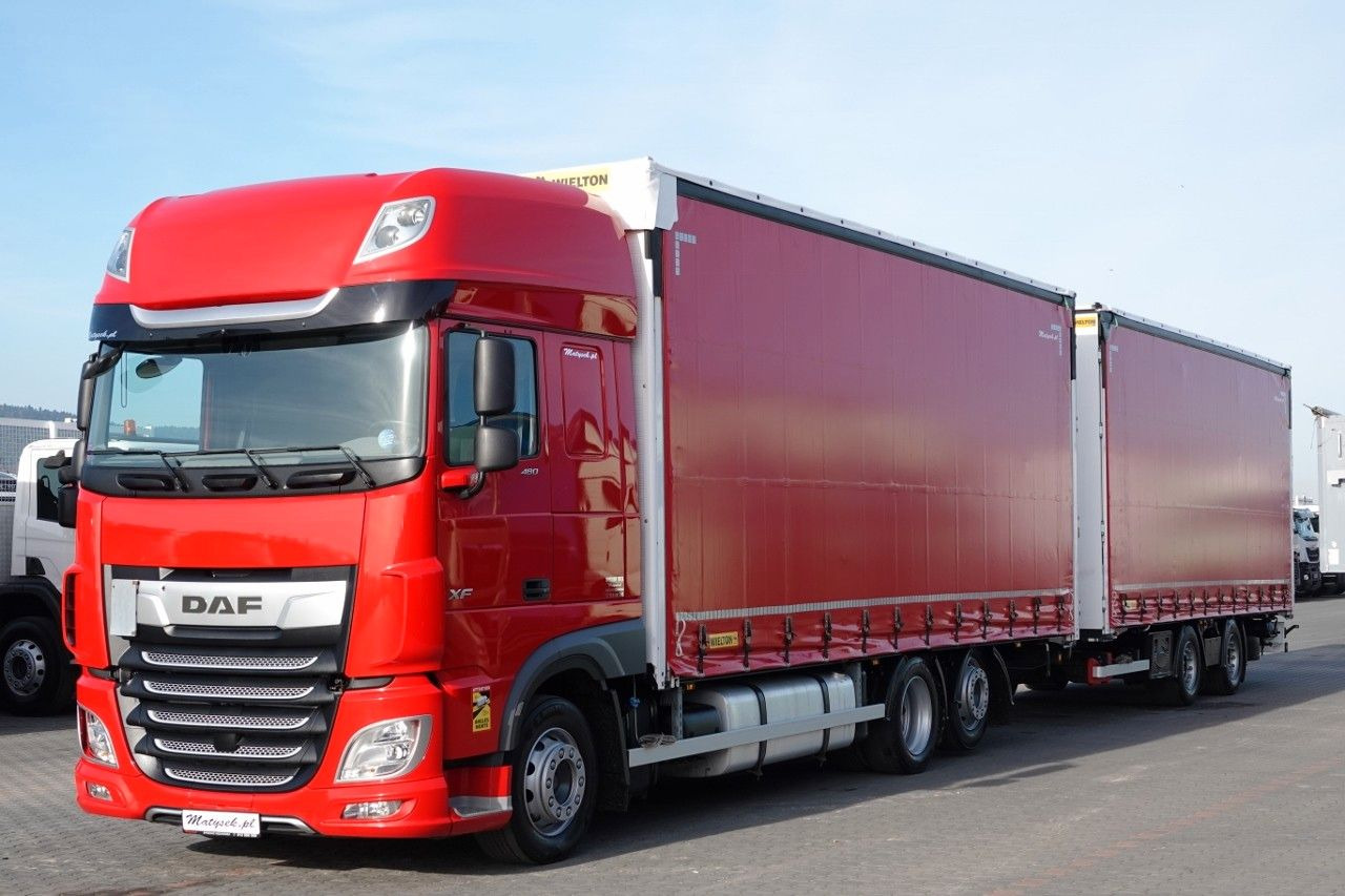 DAF XF 480 / ZESTAW TANDEM / 120 M3 / PRZEJAZDOWY / - Тентованный грузовик: фото 2 DAF XF 480 / ZESTAW TANDEM / 120 M3 / PRZEJAZDOWY / - Тентованный грузовик: фото 2