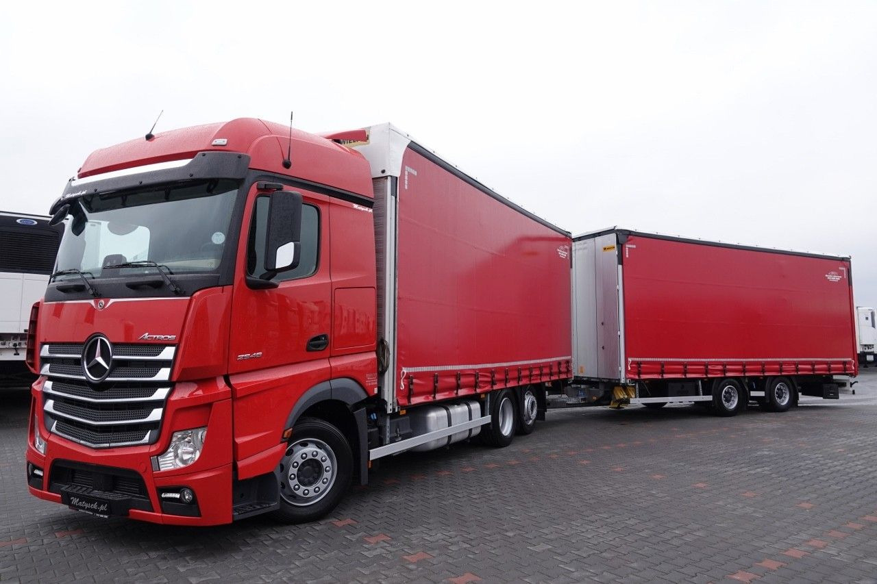 Mercedes-Benz ACTROS 2548 / ZESTAW TANDEM 120 M3 / PRZEJAZDOWY - Тентованный грузовик: фото 2 Mercedes-Benz ACTROS 2548 / ZESTAW TANDEM 120 M3 / PRZEJAZDOWY - Тентованный грузовик: фото 2
