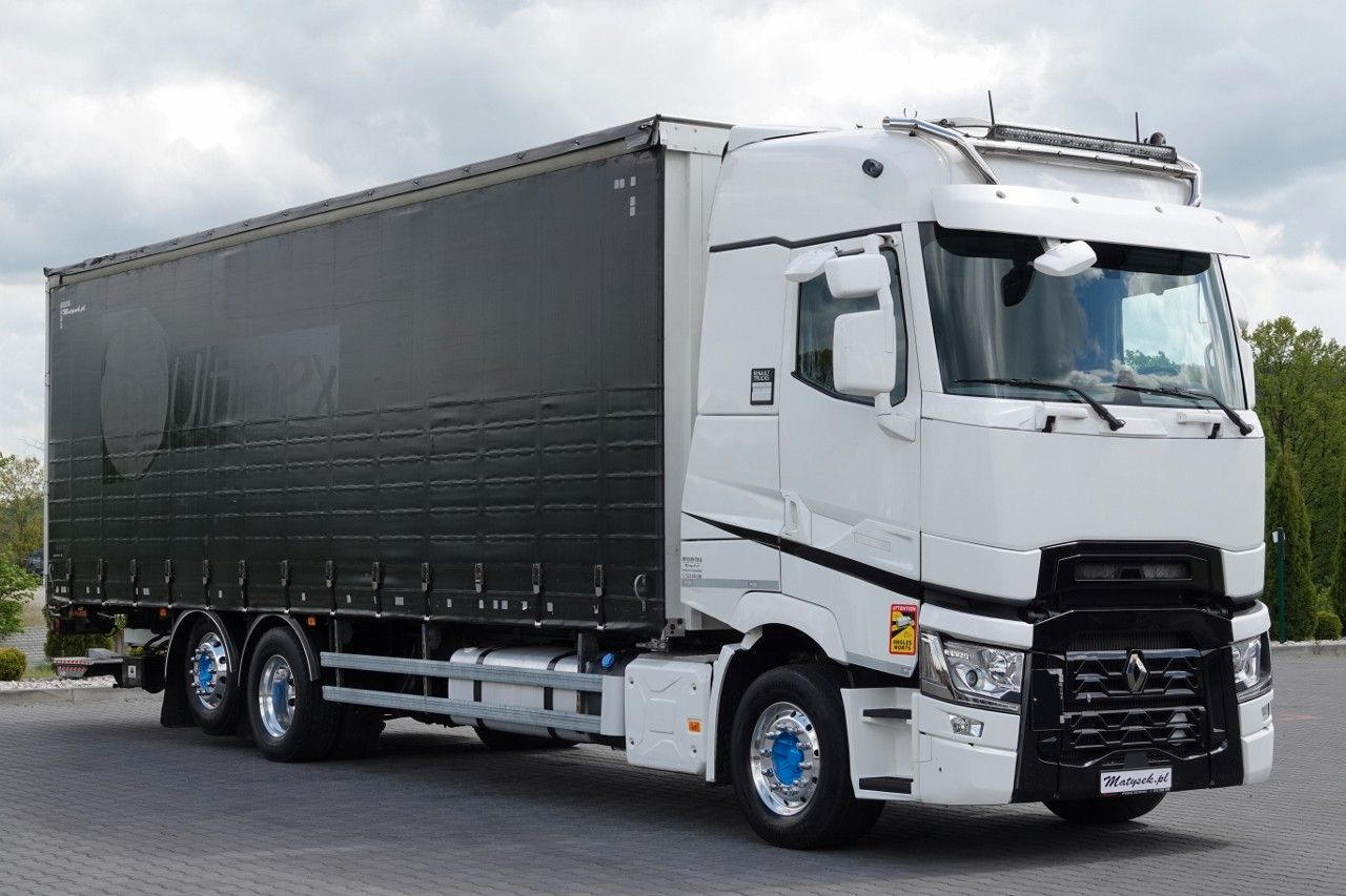 Renault T 440 / 6X2 / SOLÓWKA / FIRANKA 9.5 M / I-PARK C - Тентованный грузовик: фото 1 Renault T 440 / 6X2 / SOLÓWKA / FIRANKA 9.5 M / I-PARK C - Тентованный грузовик: фото 1