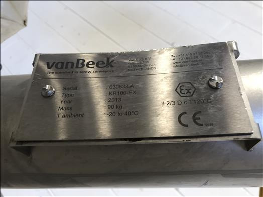Конвейер Van Beek KR100-EX elevator screw conveyor: фото 7