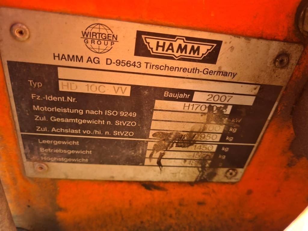 Hamm HD 10 C FOR PARTS - Дорожный каток: фото 4 Hamm HD 10 C FOR PARTS - Дорожный каток: фото 4