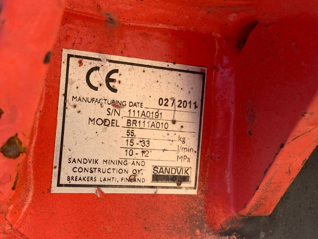 Sandvik BR111A010 - Гидромолот для Строительной техники: фото 4 Sandvik BR111A010 - Гидромолот для Строительной техники: фото 4