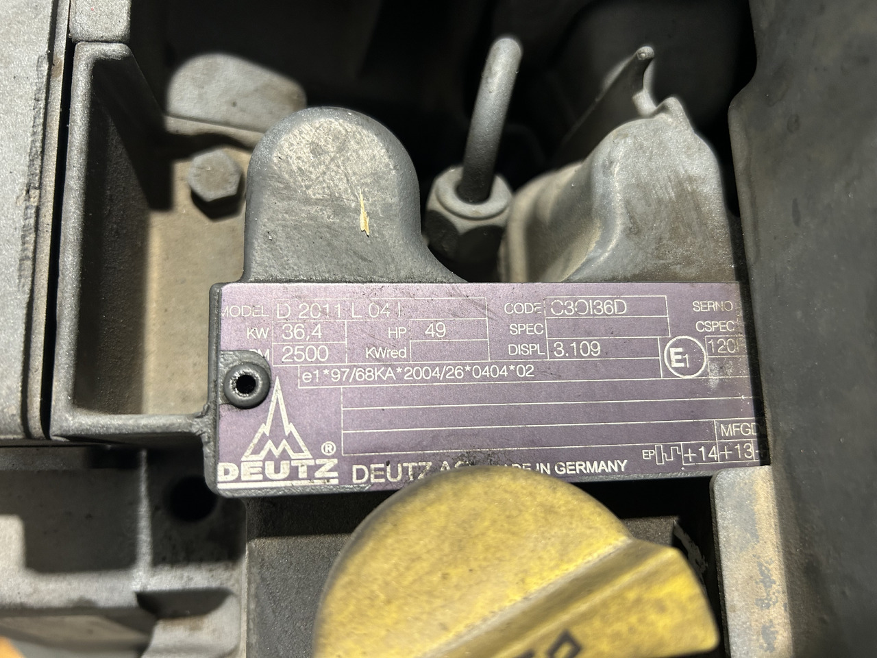 Двигатель для Строительной техники Deutz D2011 L04: фото 10