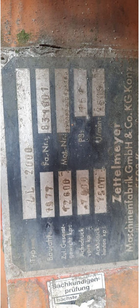 Колёсный погрузчик Zettelmeyer ZL2000: фото 8