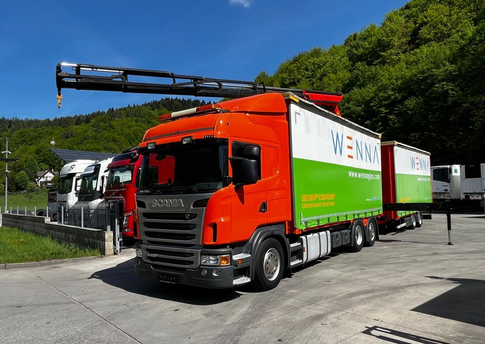 Scania G420 // Tandem // HDS Palfinger 18002 EH // Przyczepa // Oś skrętna podnoszona // Video !!! - Тентованный грузовик, Тентованный прицеп: фото 1 Scania G420 // Tandem // HDS Palfinger 18002 EH // Przyczepa // Oś skrętna podnoszona // Video !!! - Тентованный грузовик, Тентованный прицеп: фото 1