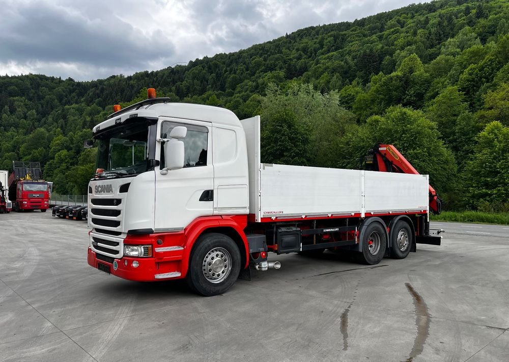 Scania G450 // 6x2// Skrzynia 6.40x2.49 // HDS Palfinger // Oś skrętna podnoszona // - Грузовик бортовой/ Платформа, Автоманипулятор: фото 2 Scania G450 // 6x2// Skrzynia 6.40x2.49 // HDS Palfinger // Oś skrętna podnoszona // - Грузовик бортовой/ Платформа, Автоманипулятор: фото 2