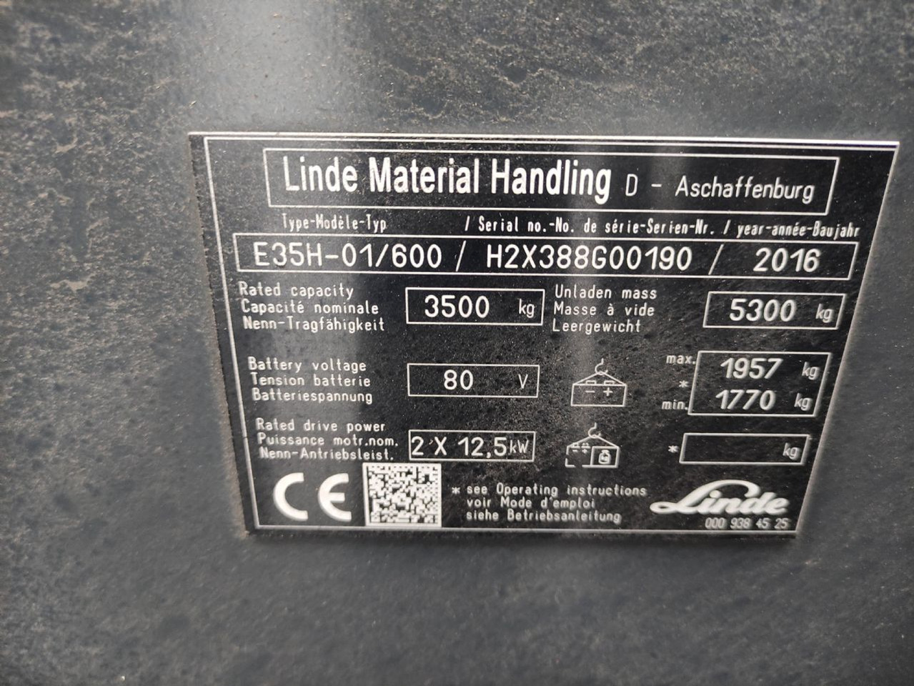 Электропогрузчик Linde E35H-01/600-388: фото 6 Электропогрузчик Linde E35H-01/600-388: фото 6
