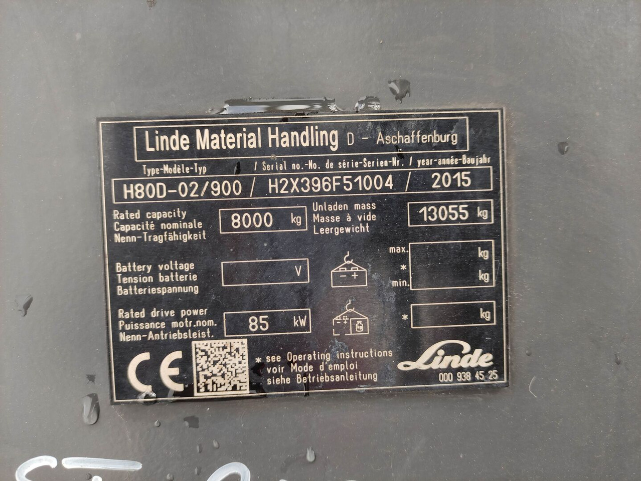 Дизельный погрузчик Linde H80D/900/396-02: фото 6