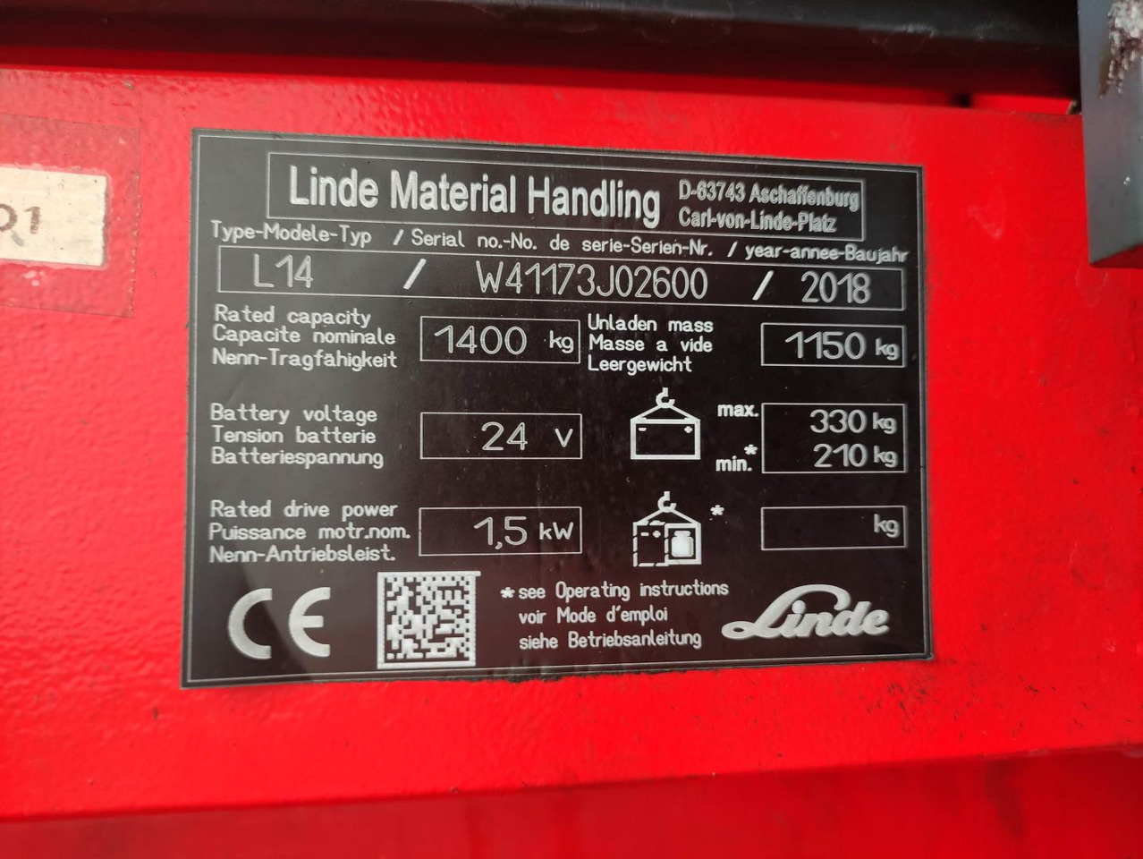 Linde L14-1173 - Штабелер: фото 5 Linde L14-1173 - Штабелер: фото 5