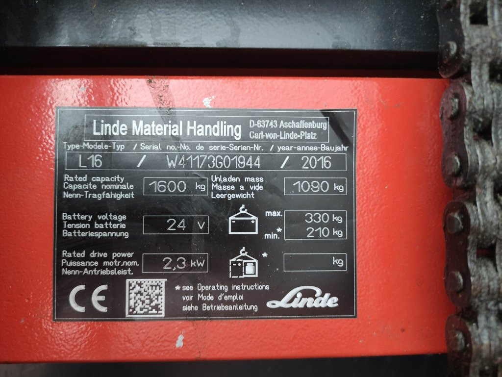 Linde L16i-1173 - Штабелер: фото 5 Linde L16i-1173 - Штабелер: фото 5