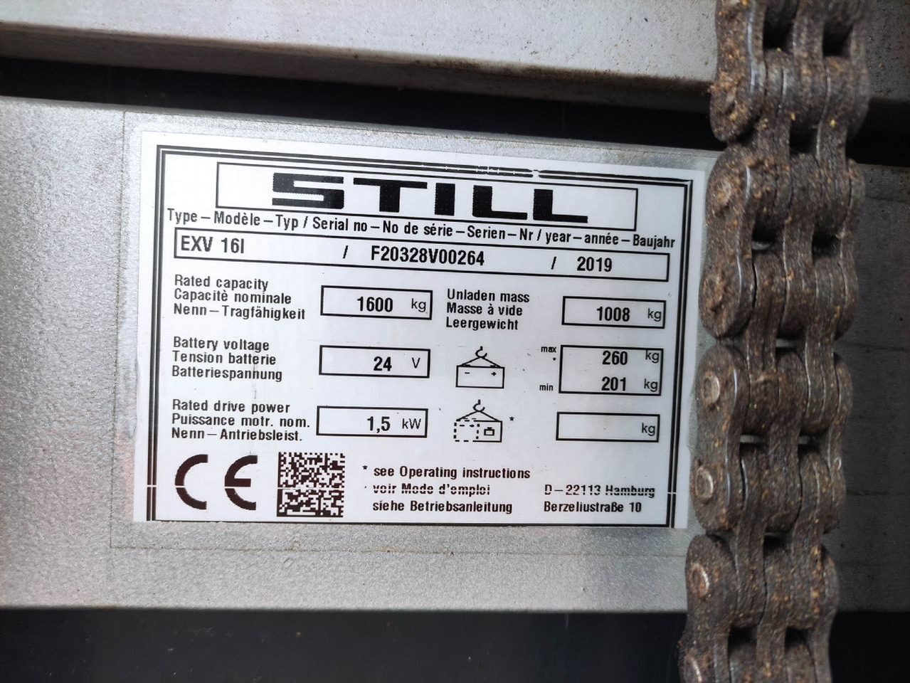 Still EXV 16 i - Штабелер: фото 5 Still EXV 16 i - Штабелер: фото 5