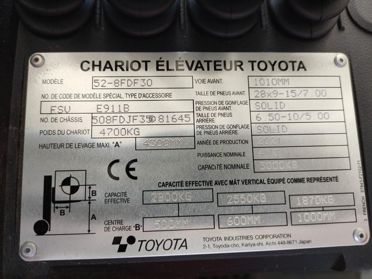 Дизельный погрузчик Toyota 52-8FDF30: фото 7