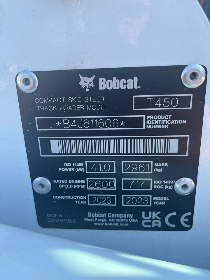 Новый Мини-погрузчик с бортовым поворотом BOBCAT T450: фото 7 Новый Мини-погрузчик с бортовым поворотом BOBCAT T450: фото 7