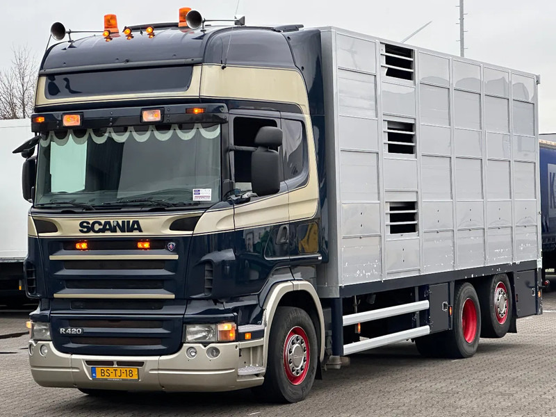 Scania R420 6x2 Topline / 3 Stock Animal Transport / Retarder / Euro 5 - Грузовик для перевозки животных: фото 1 Scania R420 6x2 Topline / 3 Stock Animal Transport / Retarder / Euro 5 - Грузовик для перевозки животных: фото 1
