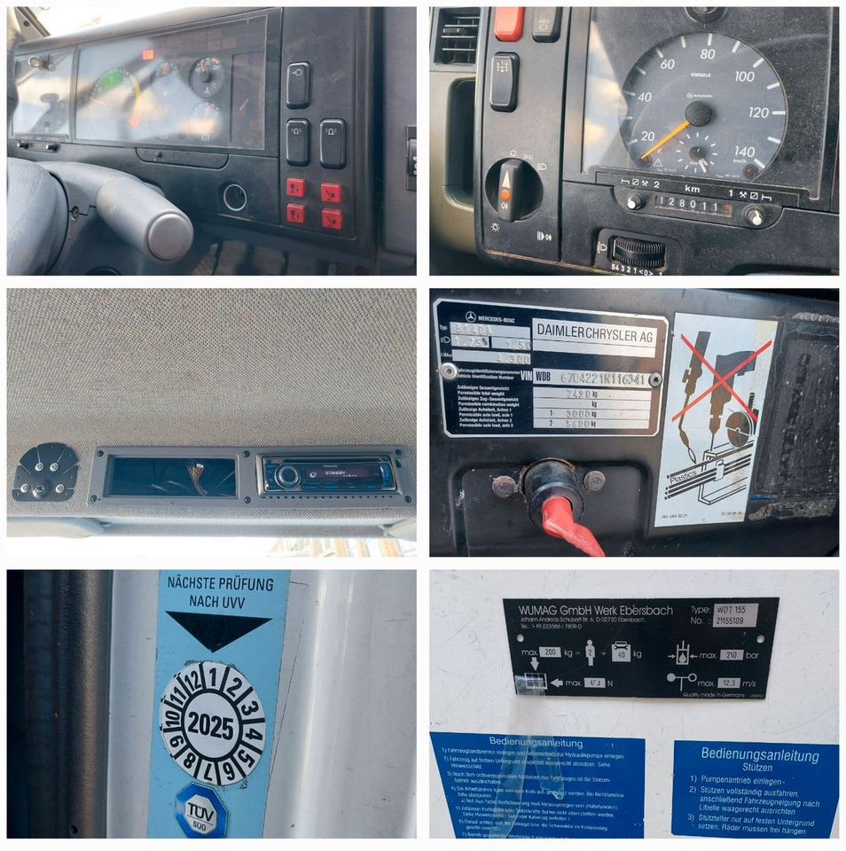 Грузовик с подъемником Mercedes-Benz VARIO 814D HUB Steiger WUMAG WDT 155 4X4 ALLRAD: фото 23