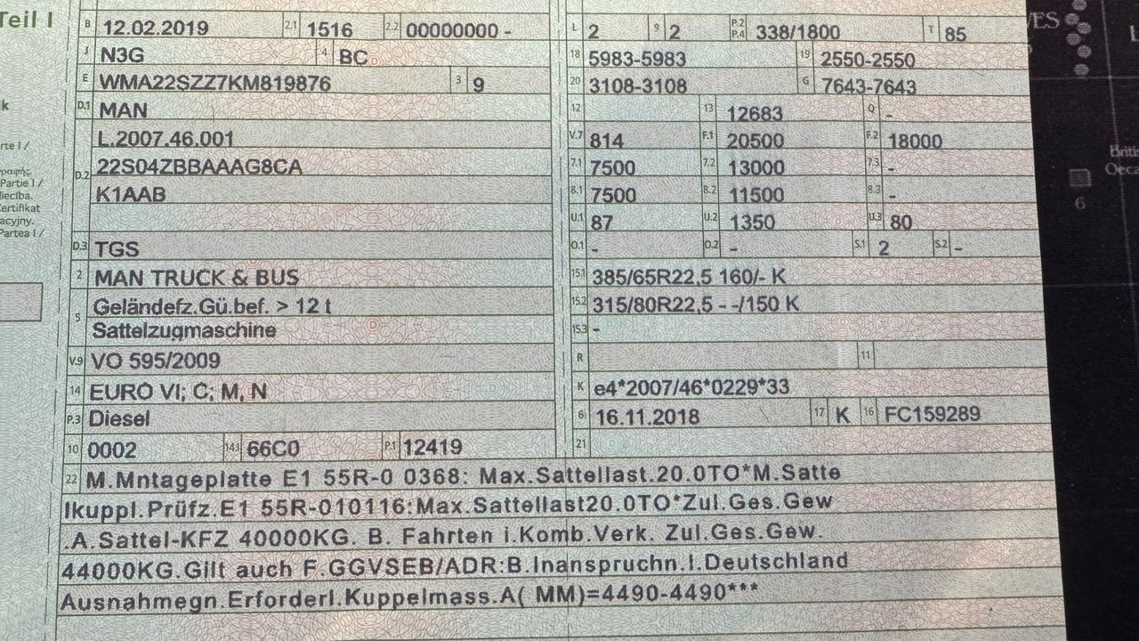 Тягач MAN TGS 18.460 Allrad Hydrodrive 4x4 Kipphydraulik: фото 22 Тягач MAN TGS 18.460 Allrad Hydrodrive 4x4 Kipphydraulik: фото 22