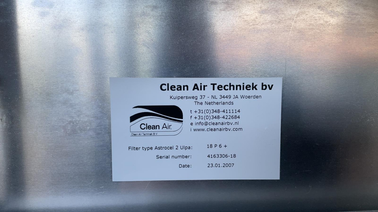 Clean Air LAF Laminaire Airflow Kast (A) - Промышленное климатическое оборудование: фото 3 Clean Air LAF Laminaire Airflow Kast (A) - Промышленное климатическое оборудование: фото 3