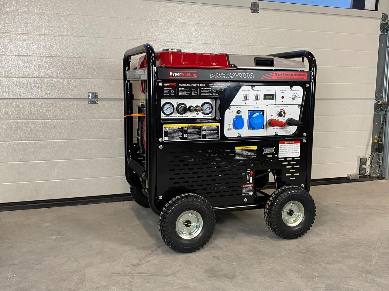 HyperWelding PWC7.0-200A 3 in 1 Multimachine (Generator, Lasapparaat en Luchtcompressor) - Оборудование для гаражей/ Мастерских: фото 1 HyperWelding PWC7.0-200A 3 in 1 Multimachine (Generator, Lasapparaat en Luchtcompressor) - Оборудование для гаражей/ Мастерских: фото 1